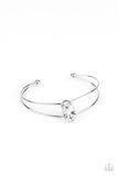 GLOW No Mercy - White Bracelet - Paparazzi Accessories Bracelet Bedazzle Me Pretty Mobile Fashion Boutique