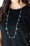 GLOW-Rider - Blue Necklace - Paparazzi Accessories Necklace Bedazzle Me Pretty Mobile Fashion Boutique