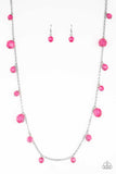 GLOW-Rider - Pink Necklace - Paparazzi Accessories Necklace Bedazzle Me Pretty Mobile Fashion Boutique
