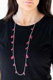 GLOW-Rider - Pink Necklace - Paparazzi Accessories Necklace Bedazzle Me Pretty Mobile Fashion Boutique