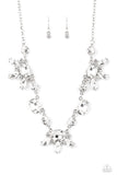 GLOW-trotting Twinkle - White Necklace - Paparazzi Accessories Necklace Bedazzle Me Pretty Mobile Fashion Boutique