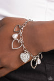 GLOW Your Heart - White Bracelet - Paparazzi Accessories Bracelet Bedazzle Me Pretty Mobile Fashion Boutique