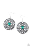 GLOW Your True Colors - Green Earrings - Paparazzi Accessories Earrings Bedazzle Me Pretty Mobile Fashion Boutique