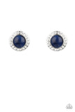 Glowing Dazzle - Blue Post Earrings - Paparazzi Accessories Post Earrings Bedazzle Me Pretty Mobile Fashion Boutique