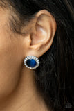 Glowing Dazzle - Blue Post Earrings - Paparazzi Accessories Post Earrings Bedazzle Me Pretty Mobile Fashion Boutique