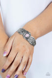 Glowing Enchantment - Pink Bracelet - Paparazzi Accessories Bracelet Bedazzle Me Pretty Mobile Fashion Boutique