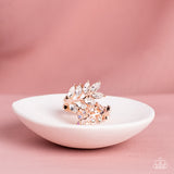 Glowing Gardenista - Rose Gold Ring - Paparazzi Accessories Ring Bedazzle Me Pretty Mobile Fashion Boutique