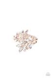 Glowing Gardenista - Rose Gold Ring - Paparazzi Accessories Ring Bedazzle Me Pretty Mobile Fashion Boutique