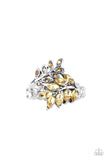 Glowing Gardenista - Yellow Ring - Paparazzi Accessories Ring Bedazzle Me Pretty Mobile Fashion Boutique