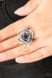 Glowing Gardens - Purple Ring - Paparazzi Accessories Ring Bedazzle Me Pretty Mobile Fashion Boutique