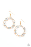 GLOWING in Circles - Gold Earrings - Paparazzi Accessories Earrings Bedazzle Me Pretty Mobile Fashion Boutique