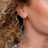 GLOWING off the Deep End - Silver Earrings - Paparazzi Accessories Earrings Bedazzle Me Pretty Mobile Fashion Boutique
