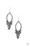 GLOWING off the Deep End - Silver Earrings - Paparazzi Accessories Earrings Bedazzle Me Pretty Mobile Fashion Boutique