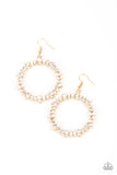 Glowing Reviews - Gold Earrings - Paparazzi Accessories Earrings FS-Bedazzle Me Pretty Mobile Fashion Boutique