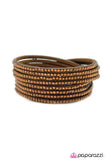 GLOWS Me Away - Brown Bracelet - Paparazzi Accessories Bracelet Bedazzle Me Pretty Mobile Fashion Boutique