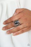 Go For Glow - Black Ring - Paparazzi Accessories Ring Bedazzle Me Pretty Mobile Fashion Boutique