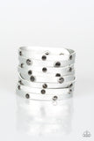Go-Getter Glamorous - Silver Bracelet - Paparazzi Accessories Bracelet Bedazzle Me Pretty Mobile Fashion Boutique