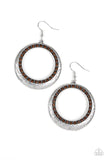 Go-Go Glow - Brown Earrings - Paparazzi Accessories Earrings Bedazzle Me Pretty Mobile Fashion Boutique