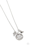 Go Team! - White Necklace - Paparazzi Accessories Necklace Bedazzle Me Pretty Mobile Fashion Boutique