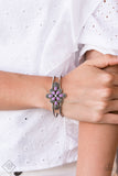 Go With The FLORALS - Purple Bracelet - Paparazzi Accessories Bracelet Bedazzle Me Pretty Mobile Fashion Boutique