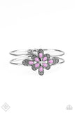 Go With The FLORALS - Purple Bracelet - Paparazzi Accessories Bracelet Bedazzle Me Pretty Mobile Fashion Boutique