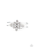 Go With The FLORALS - Silver Bracelet - Paparazzi Accessories Bracelet Bedazzle Me Pretty Mobile Fashion Boutique