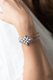 Go With The FLORALS - Silver Bracelet - Paparazzi Accessories Bracelet Bedazzle Me Pretty Mobile Fashion Boutique
