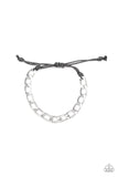 Goalpost - Silver Bracelet - Paparazzi Accessories Bracelet Bedazzle Me Pretty Mobile Fashion Boutique