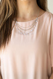 Goddess Getaway - White Necklace - Paparazzi Accessories Necklace Bedazzle Me Pretty Mobile Fashion Boutique