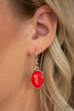 Goddess Glow - Red Necklace - Paparazzi Accessories Necklace Bedazzle Me Pretty Mobile Fashion Boutique