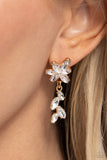 Goddess Grove - Gold Post Earrings - Paparazzi Accessories Post Earrings Bedazzle Me Pretty Mobile Fashion Boutique