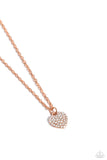 Goin Courtin - Copper Necklace - Paparazzi Accessories Necklace Bedazzle Me Pretty Mobile Fashion Boutique