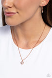Goin Courtin - Copper Necklace - Paparazzi Accessories Necklace Bedazzle Me Pretty Mobile Fashion Boutique