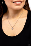 Goin Courtin - White Necklace - Paparazzi Accessories Necklace Bedazzle Me Pretty Mobile Fashion Boutique