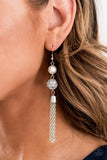Going DIOR to DIOR - White Earrings - Paparazzi Accessories Earrings Bedazzle Me Pretty Mobile Fashion Boutique