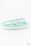 Going For Glam - Blue Bracelet - Paparazzi Accessories Bracelet Bedazzle Me Pretty Mobile Fashion Boutique