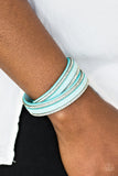 Going For Glam - Blue Bracelet - Paparazzi Accessories Bracelet Bedazzle Me Pretty Mobile Fashion Boutique