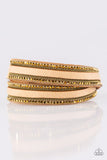 Going For Glam - Brass Bracelet - Paparazzi Accessories Bracelet Bedazzle Me Pretty Mobile Fashion Boutique
