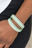 Going For Glam - Green Bracelet - Paparazzi Accessories Bracelet Bedazzle Me Pretty Mobile Fashion Boutique
