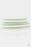 Going For Glam - Green Bracelet - Paparazzi Accessories Bracelet Bedazzle Me Pretty Mobile Fashion Boutique