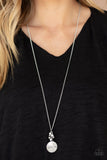 Going For GLAM-ma - White Necklace - Paparazzi Accessories Necklace Bedazzle Me Pretty Mobile Fashion Boutique-MOM