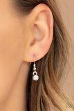 Going For GLAM-ma - White Necklace - Paparazzi Accessories Necklace Bedazzle Me Pretty Mobile Fashion Boutique-MOM