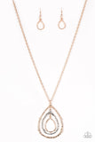Going For Grit - Gold Necklace - Paparazzi Accessories Necklace Bedazzle Me Pretty Mobile Fashion Boutique