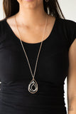 Going For Grit - Gold Necklace - Paparazzi Accessories Necklace Bedazzle Me Pretty Mobile Fashion Boutique