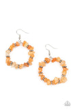 Going for Grounded - Orange Earrings - Paparazzi Accessories Earrings Bedazzle Me Pretty Mobile Fashion Boutique