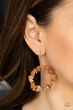 Going for Grounded - Orange Earrings - Paparazzi Accessories Earrings Bedazzle Me Pretty Mobile Fashion Boutique