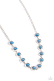 Going Global - Blue Necklace - Paparazzi Accessories Necklace Bedazzle Me Pretty Mobile Fashion Boutique