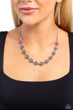 Going Global - Blue Necklace - Paparazzi Accessories Necklace Bedazzle Me Pretty Mobile Fashion Boutique