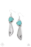 Going-Green Goddess - Blue Earrings - Paparazzi Accessories Earrings Bedazzle Me Pretty Mobile Fashion Boutique
