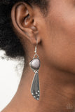 Going-Green Goddess - Silver Earrings - Paparazzi Accessories Earrings Bedazzle Me Pretty Mobile Fashion Boutique